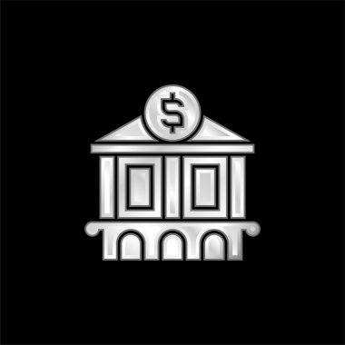 Banka gümüş kaplamalı metalik simge