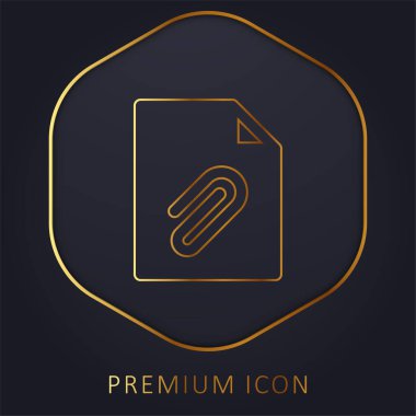 Eklenmiş altın çizgi premium logosu veya simgesi