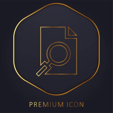 Altın çizgi prim logosunu ya da simgesini analiz et