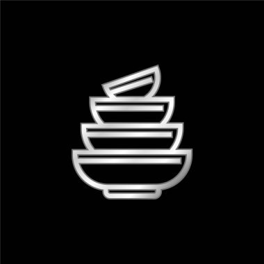 Gümüş kaplama metalik ikon kaseler