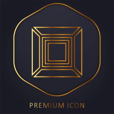 Sanat altın çizgisi premium logosu veya simgesi