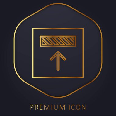 Hizalama altın çizgi premium logo veya simge