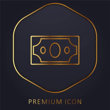 Büyük Kağıt Bill altın çizgi prim logosu veya simgesi