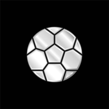 Top gümüş kaplama metalik simge