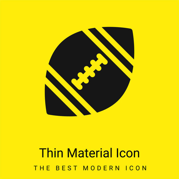 American Football minimal bright yellow material icon