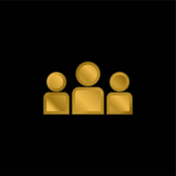 О нас позолоченная металлическая икона или вектор логотипа