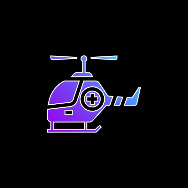 Air Ambulance blue gradient vector icon