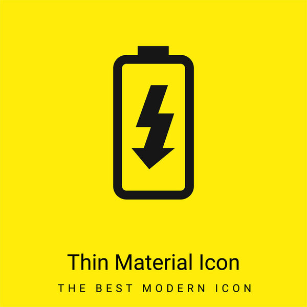 Battery Charge minimal bright yellow material icon