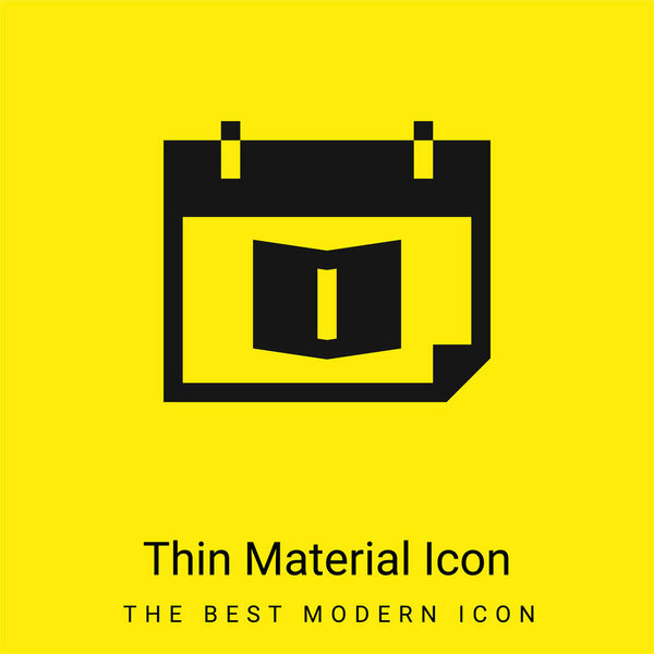 Appointment Book minimal bright yellow material icon