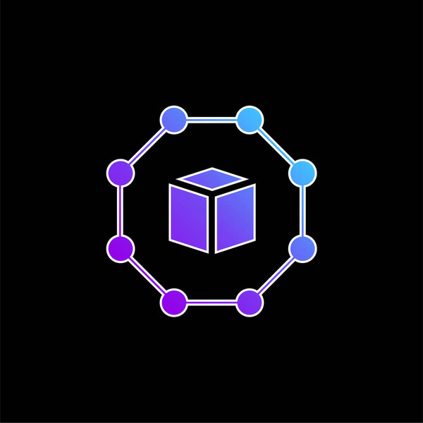 Box blue gradient vector icon