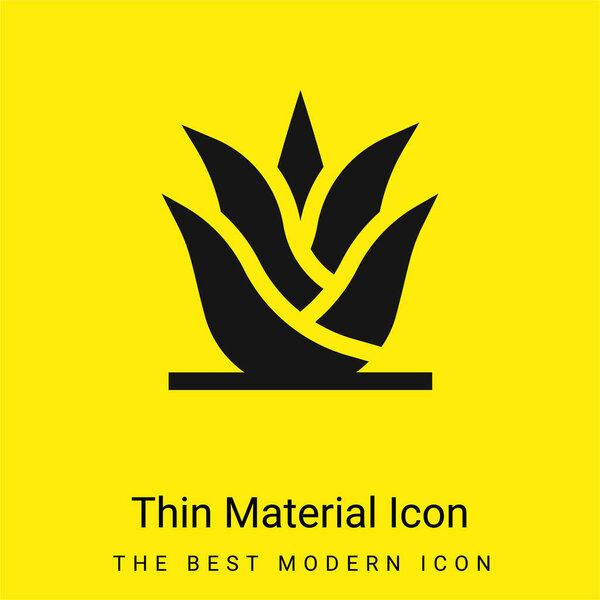Aloe Vera minimal bright yellow material icon