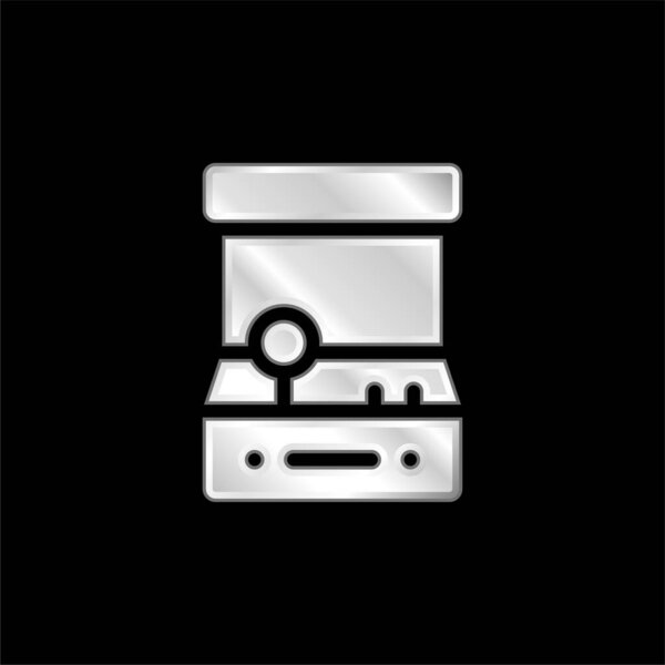 Arcade silver plated metallic icon