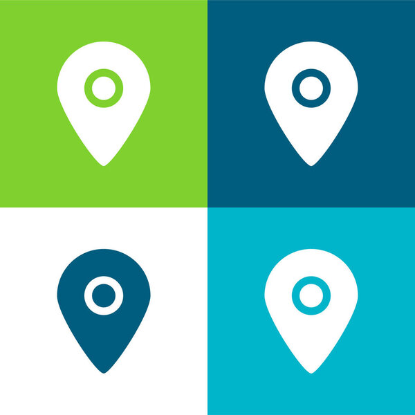 Черный держатель для карт Плоский четырехцветный минимальный набор значков