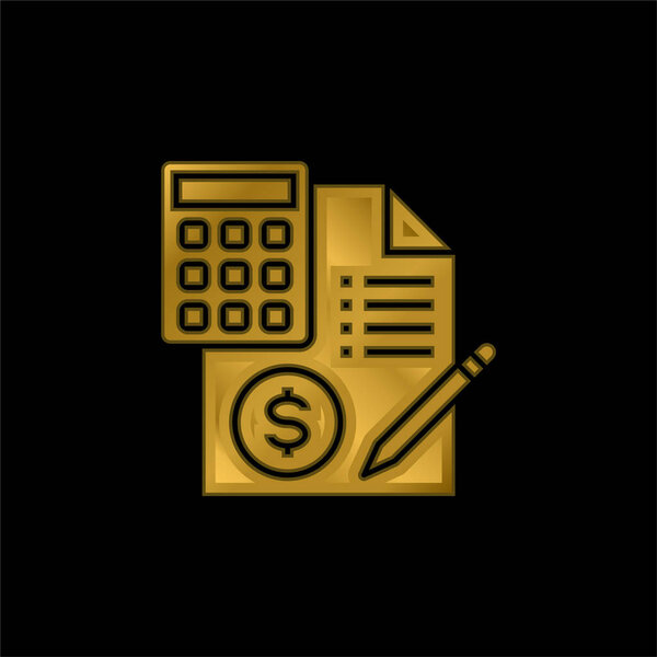 Учет позолоченных металлических значков или векторов логотипа