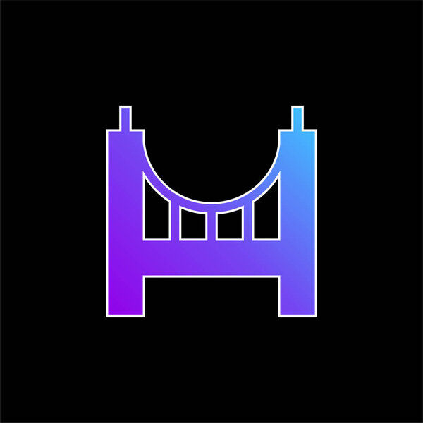 Bridge blue gradient vector icon