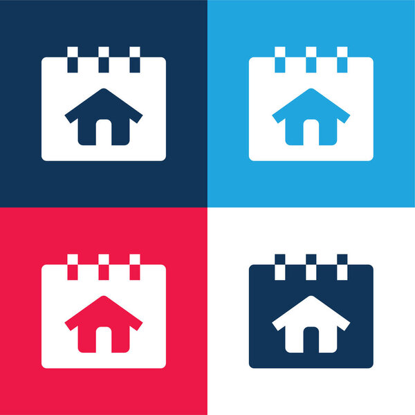 Бронирование синего и красного цветов минимальный набор значков