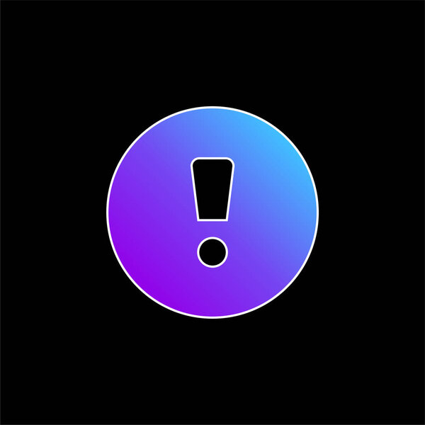 Attention Sign blue gradient vector icon