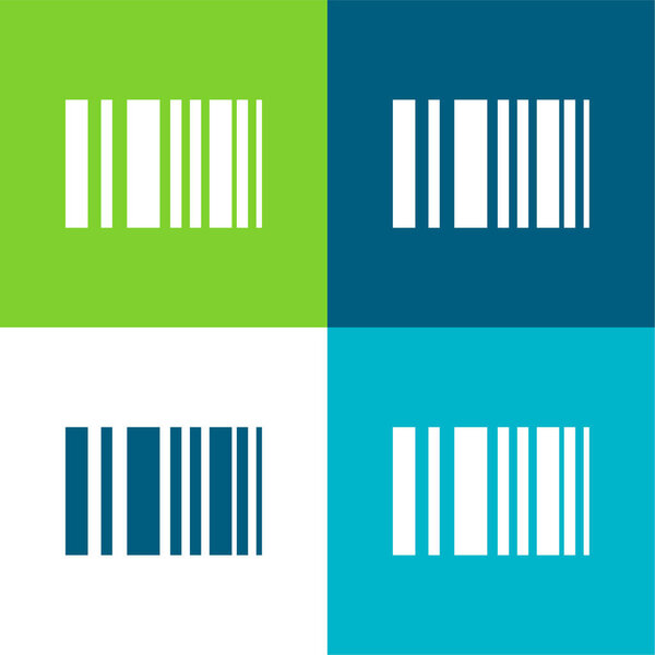 Плоский четырехцветный минимальный набор значков