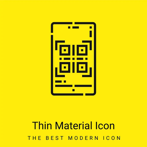 Código Barras Mínimo Icono Material Amarillo Brillante — Archivo Imágenes Vectoriales