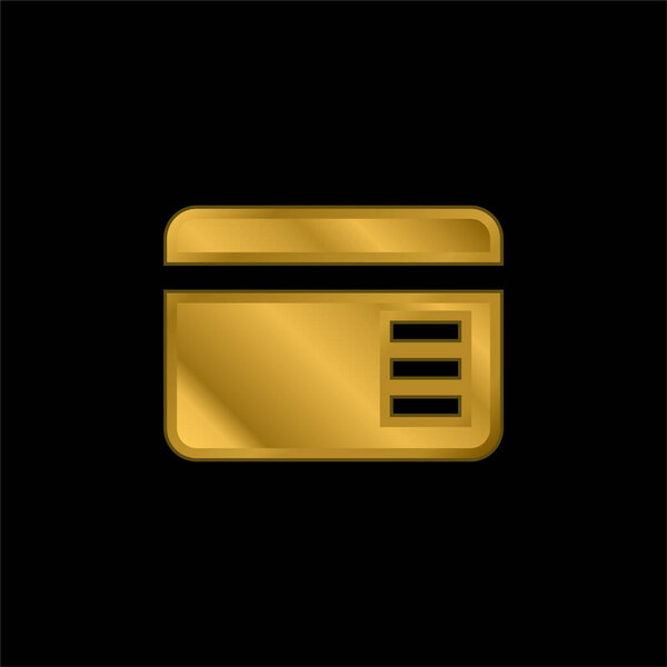Позолоченная икона банковской карты или вектор логотипа