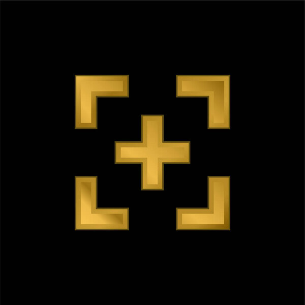 Позолоченный иконка или вектор логотипа марки