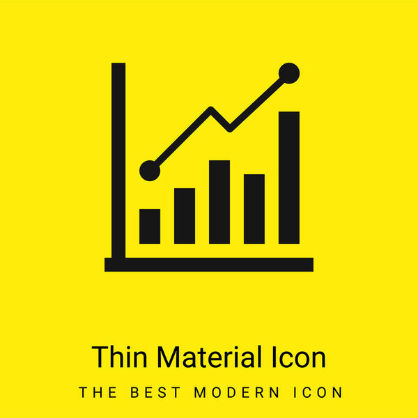 График минимальный ярко-желтый значок материала