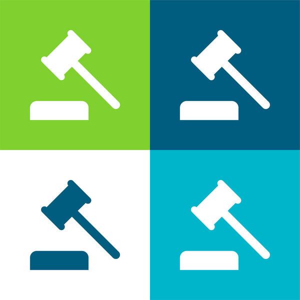 Аукцион Плоский четырехцветный минимальный набор значков