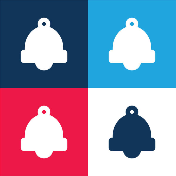 Сигнализация Белл синий и красный четыре цвета минимальный набор значков