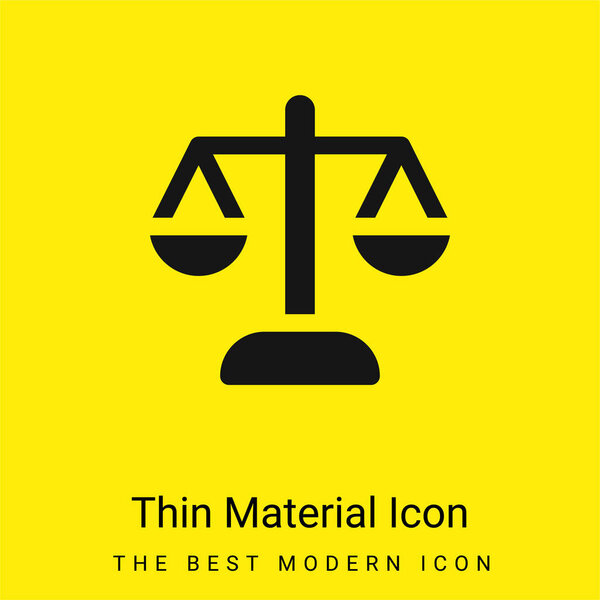 Баланс минимальный ярко-желтый значок материала