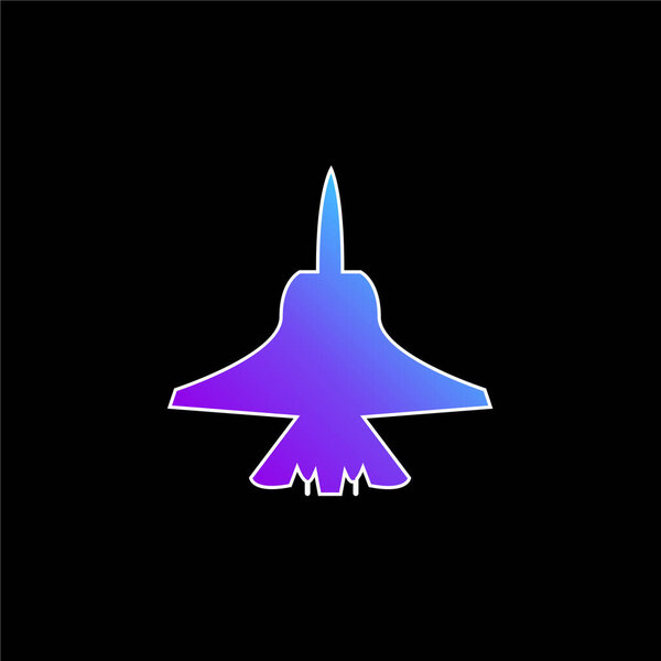 Символ синего градиента нижней формы самолёта