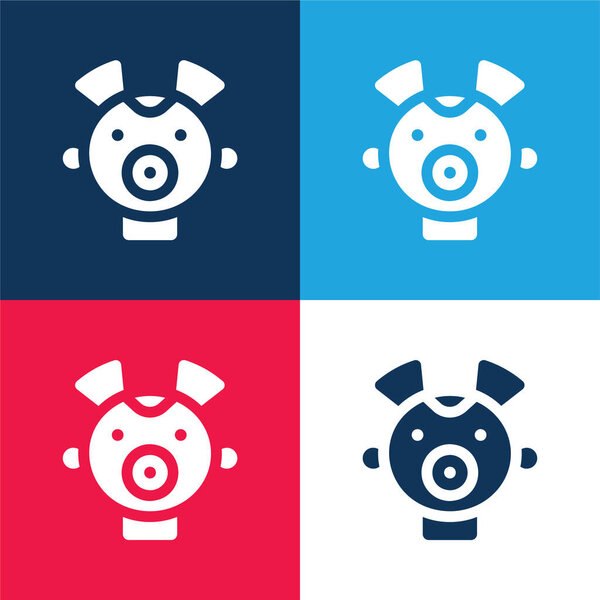 Ребенок синий и красный четыре цвета минимальный набор значков