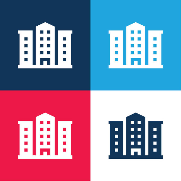 Минимальный набор значков синего и красного цветов