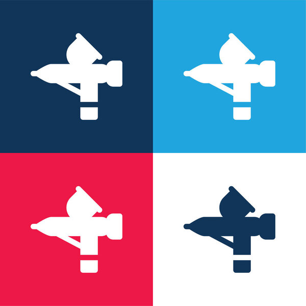 Airbrush синий и красный четыре цвета минимальный набор значков