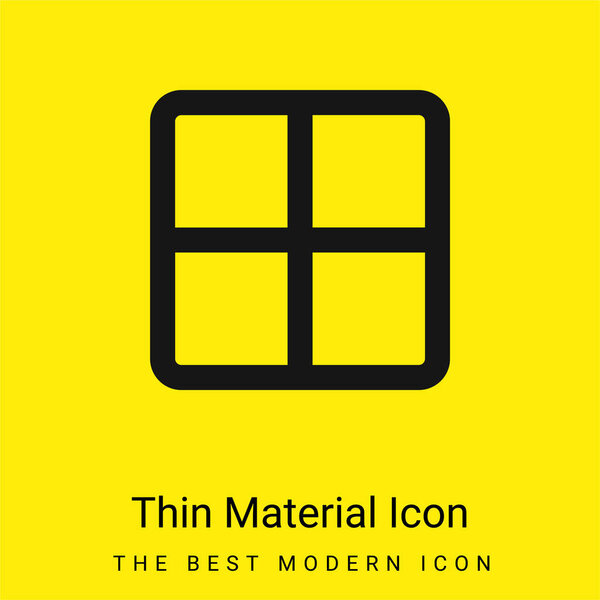 All minimal bright yellow material icon