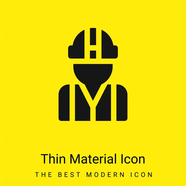 Arquitecto Mínimo Icono Material Amarillo Brillante — Archivo Imágenes Vectoriales