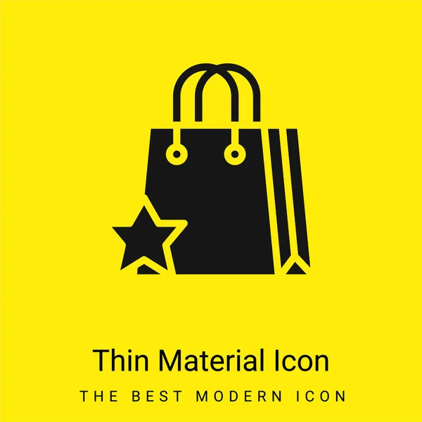 Přidat Oblíbeným Minimální Jasně Žlutá Ikona Materiálu — Stockový vektor