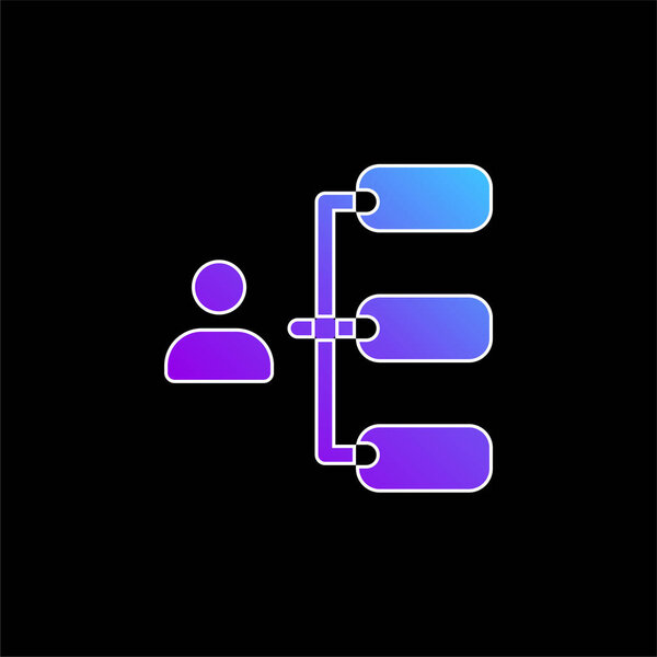 Jefe Azul Gradiente Icono Vector — Vector de stock
