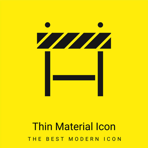 Barrier minimal bright yellow material icon