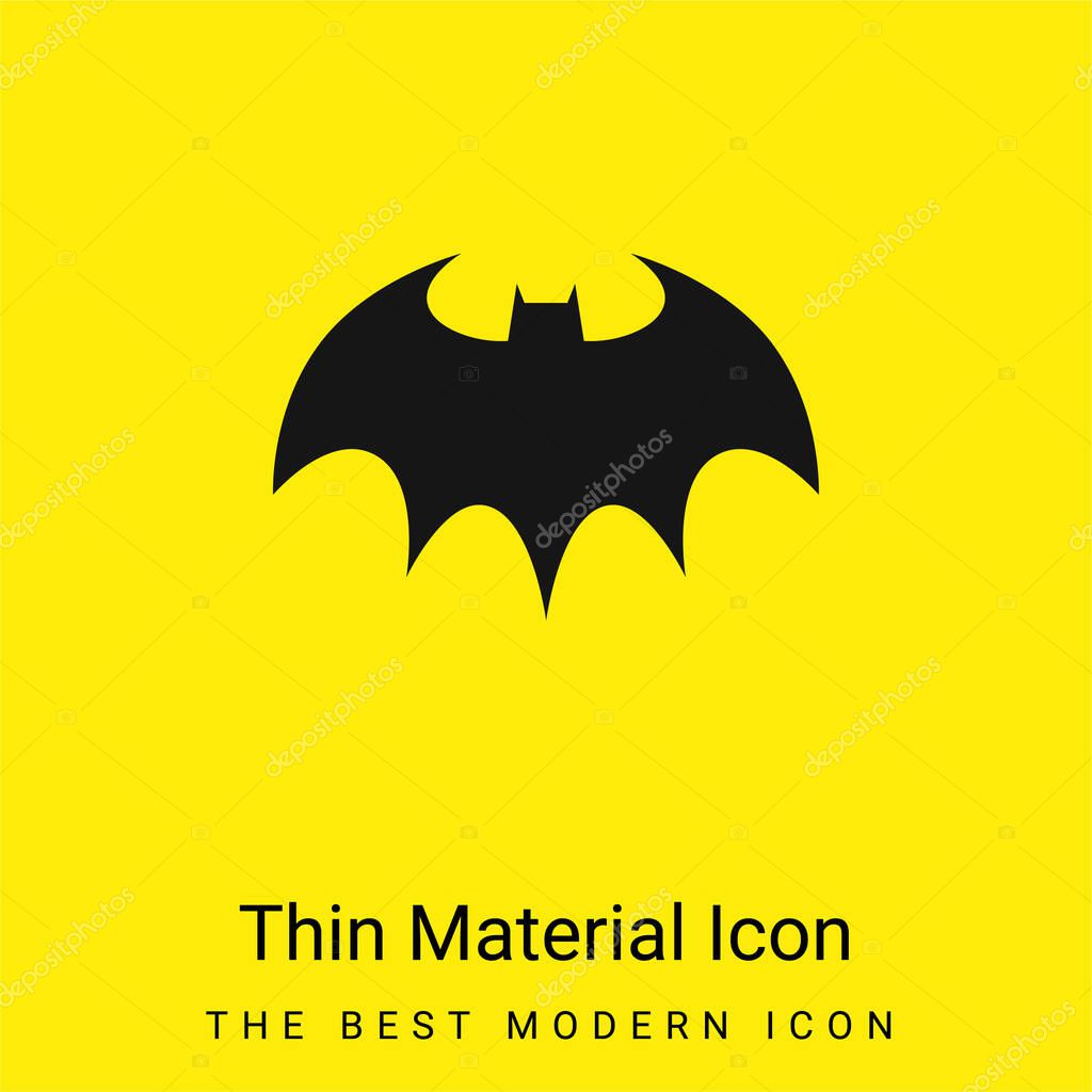 Bat Halloween minimal bright yellow material icon