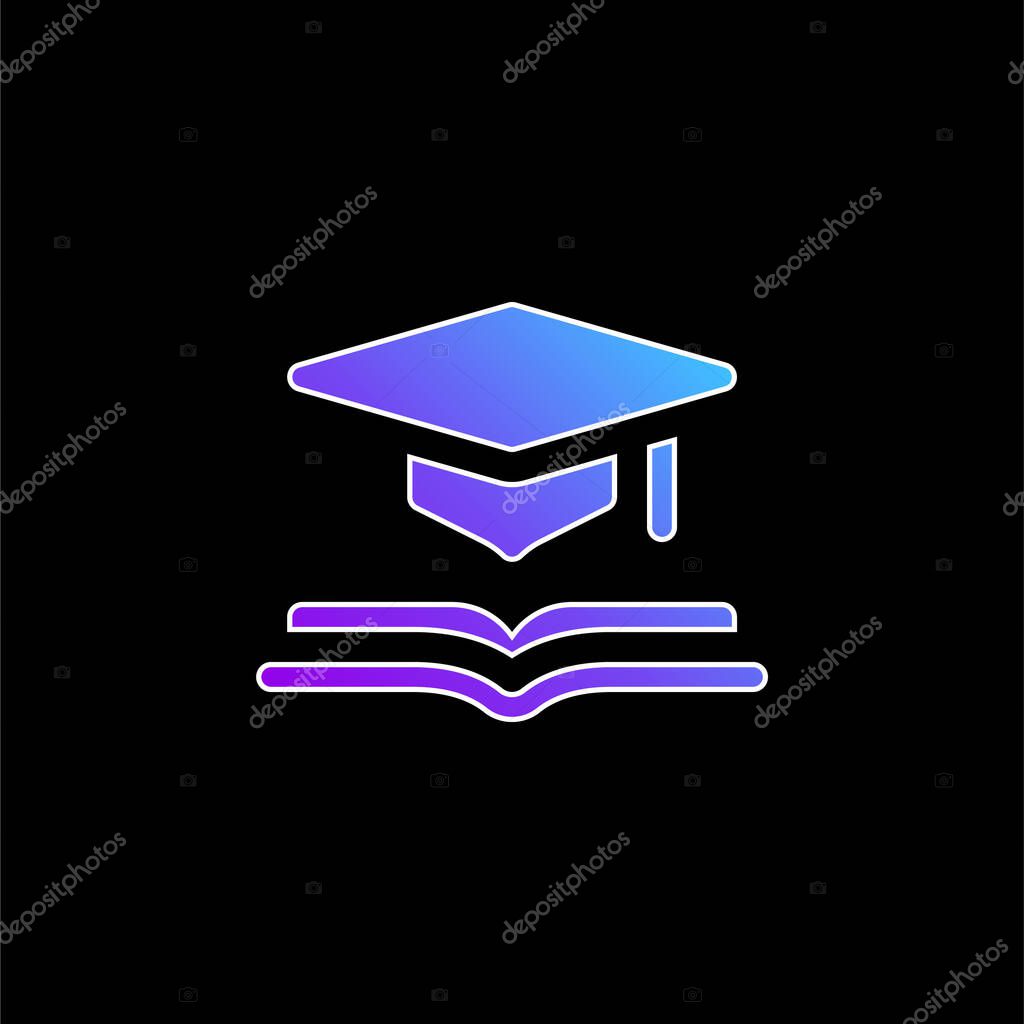 Academic blue gradient vector icon