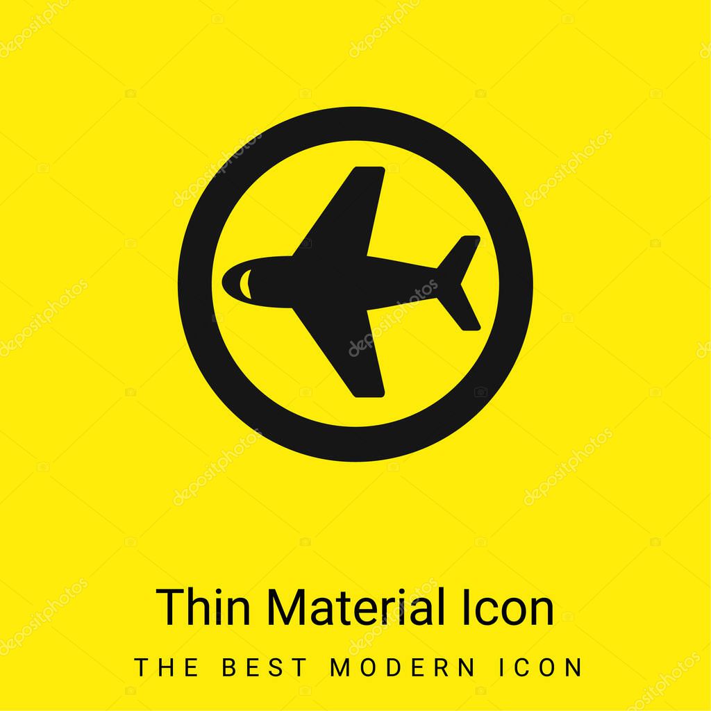 Aerial Distribution minimal bright yellow material icon