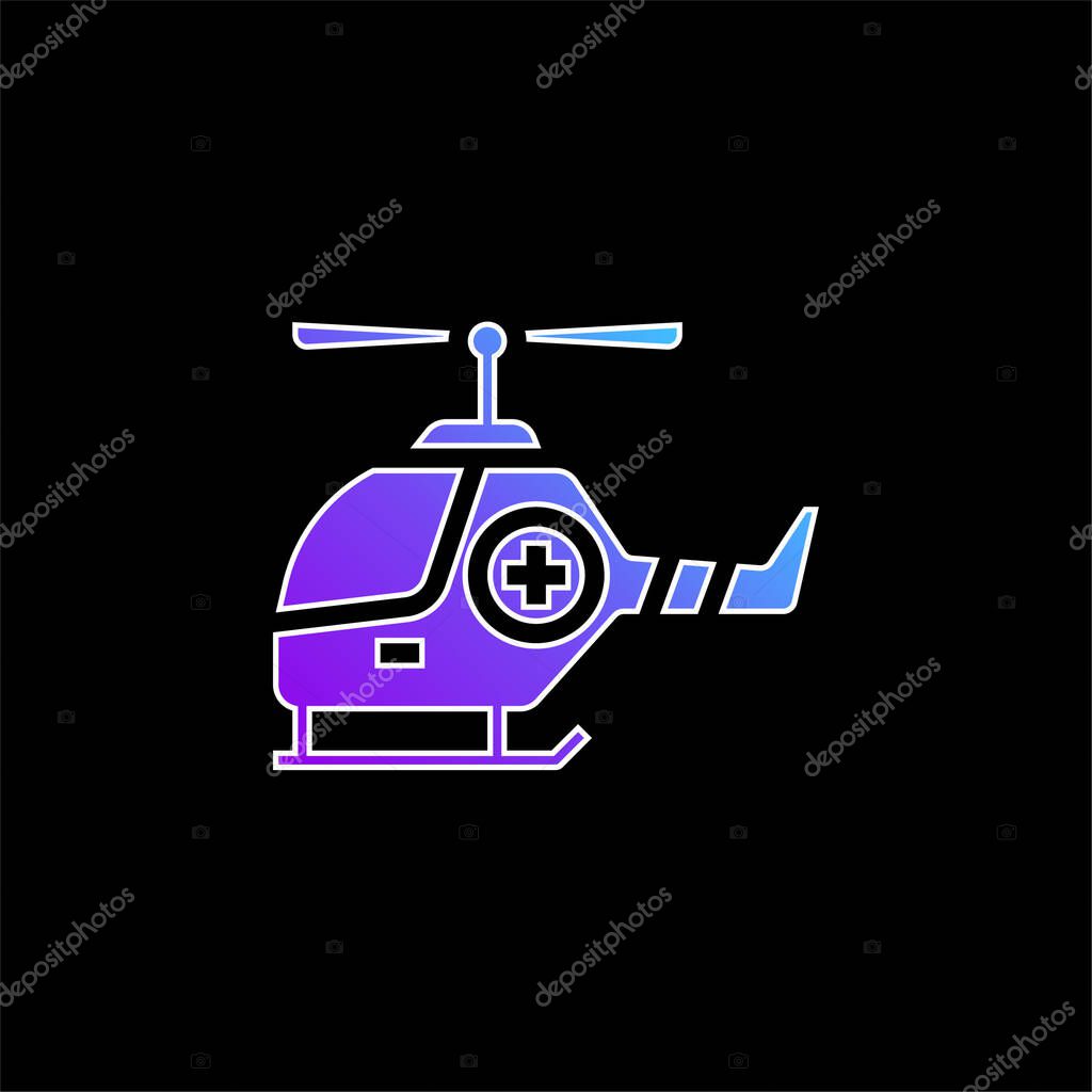 Air Ambulance blue gradient vector icon