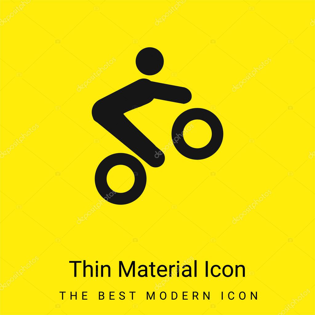 Bike Tricks minimal bright yellow material icon