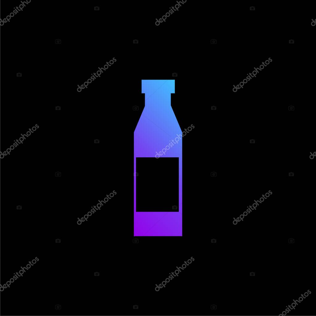 Bottle With Label blue gradient vector icon