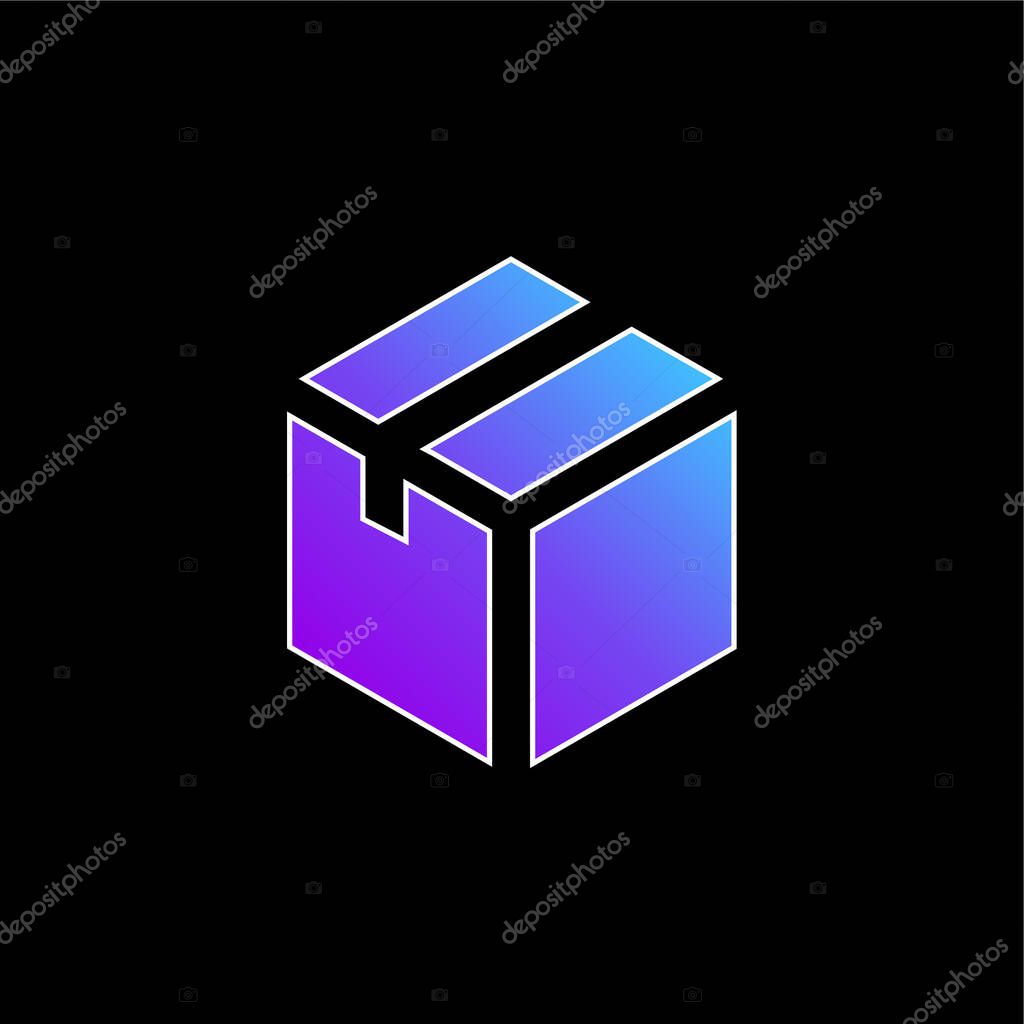 Box blue gradient vector icon