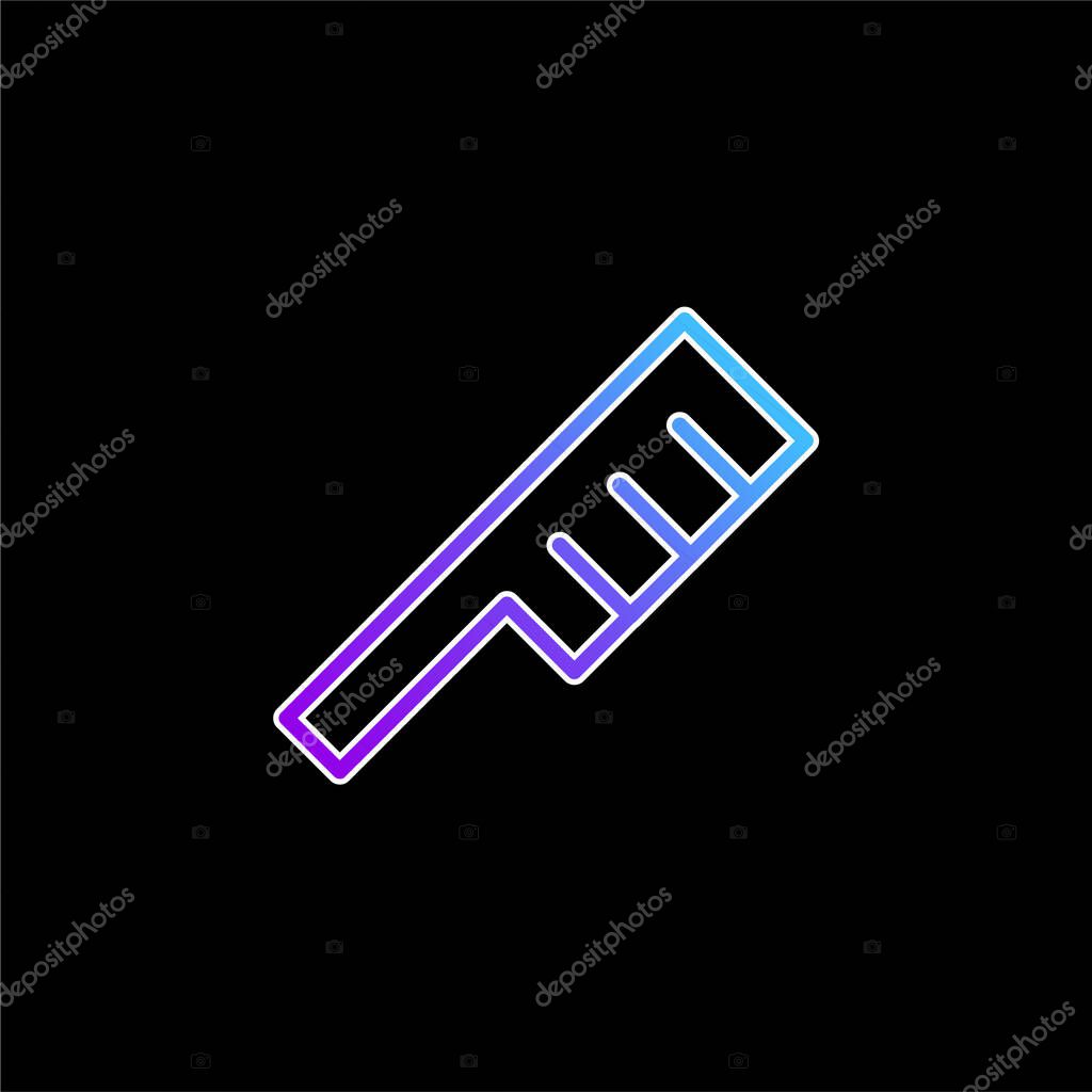 Angular Comb blue gradient vector icon