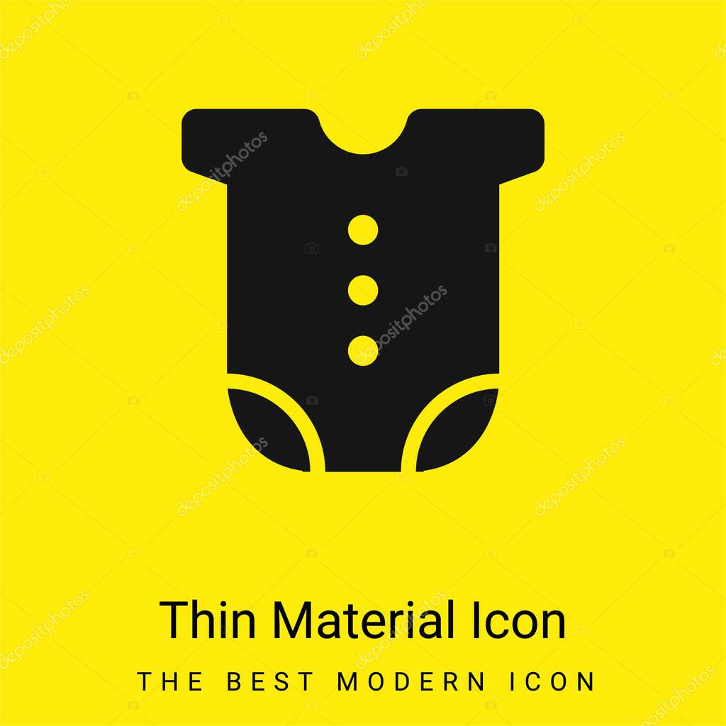 Baby Clothes minimal bright yellow material icon