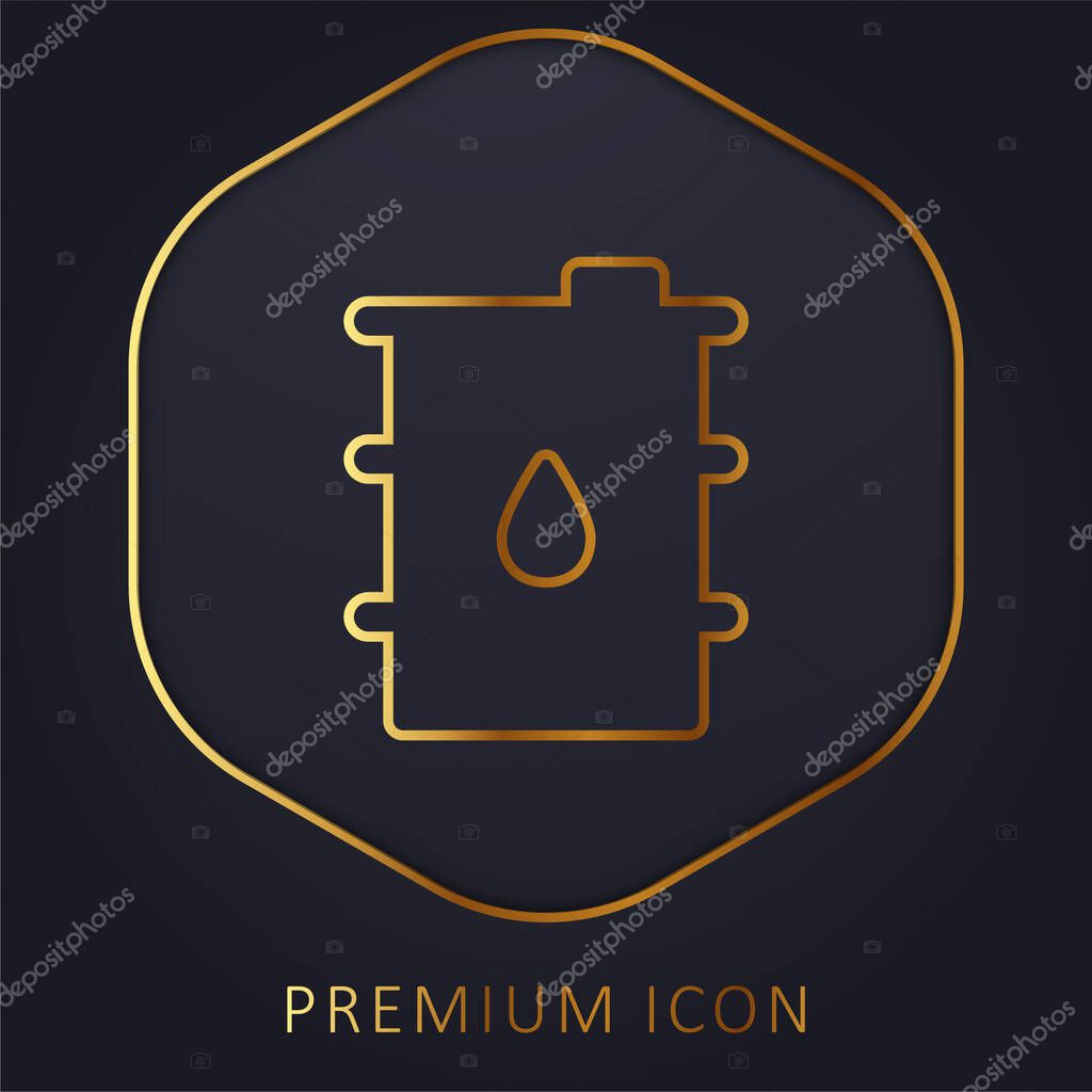 Barrel golden line premium logo or icon