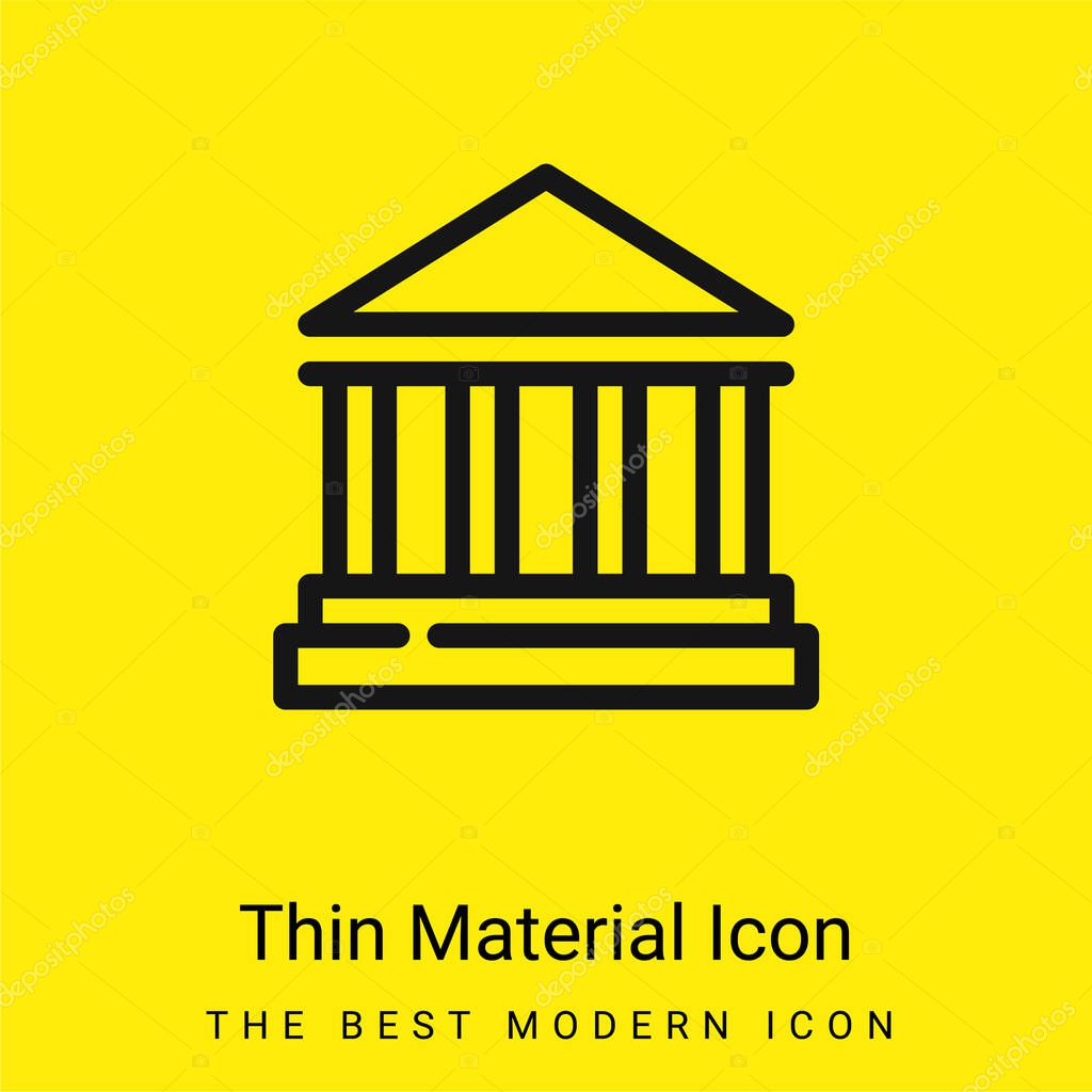 Bank Sign minimal bright yellow material icon