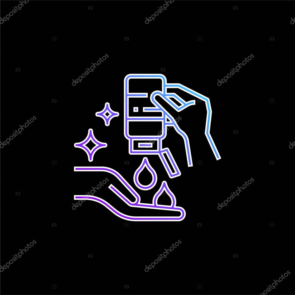 Alcohol Gel blue gradient vector icon